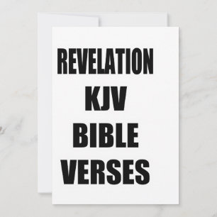 "Uppenbarelseboken KJV Bibelverser" Typografi Inbjudningar