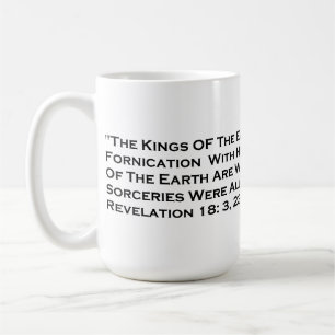 Uppenbarelsestad av den Babylon muggen Kaffemugg