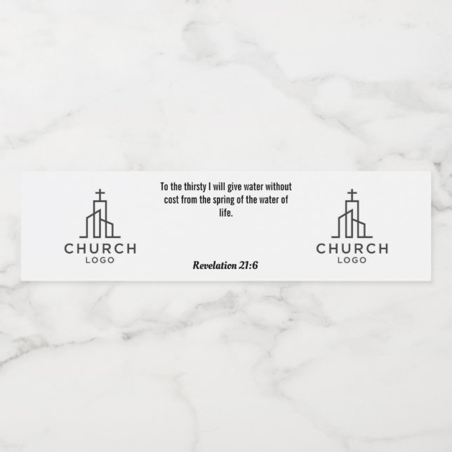 Uppenbarhetsetikett 21:6 Vatten Vattenflaskor Etikett (Singel etikett)