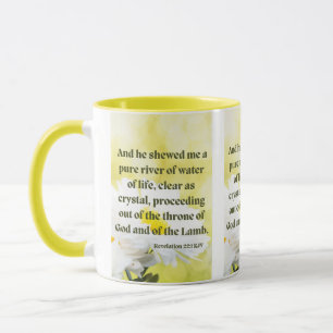 Uppeningar 22:1 KJV Bible Scripture Pic Two-Tone Mugg