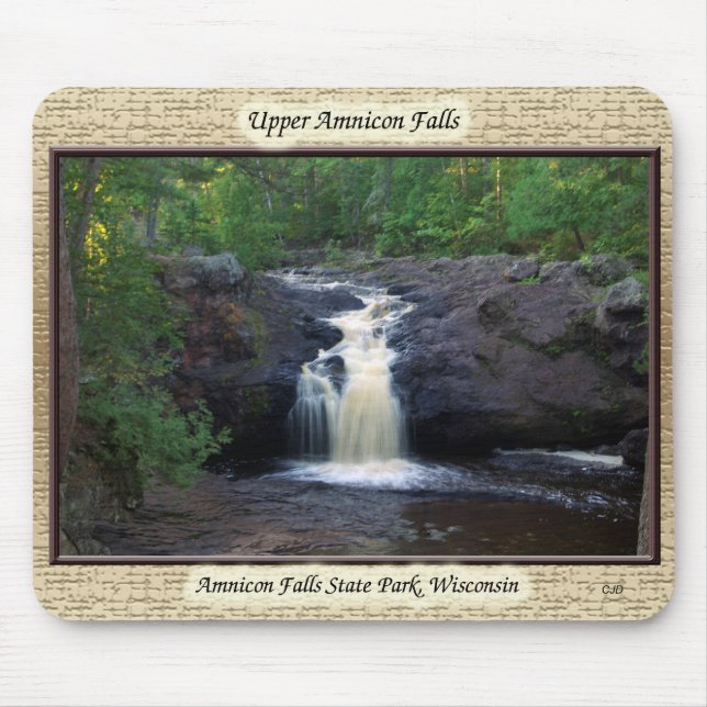 Upper Amnicon Falls mousepad Musmatta (Framsidan)