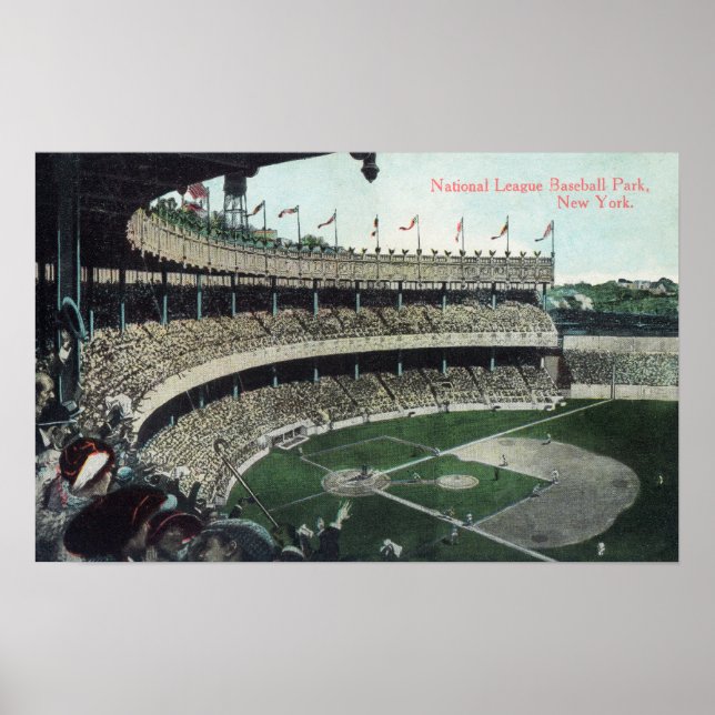 Upper Bleacher View of Nat'l League Baseball Par Poster (Framsidan)
