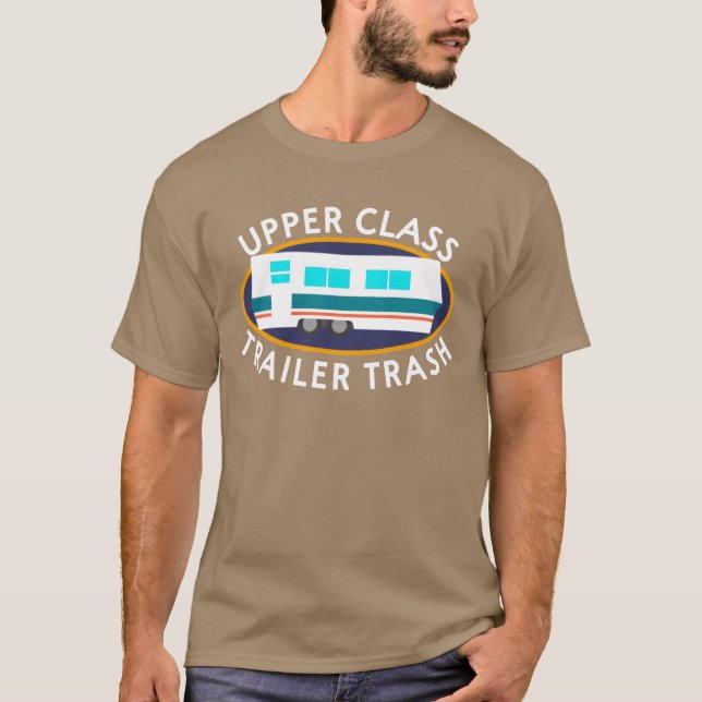 Upper Classrailerrash I Camping friends T Shirt (Framsida)