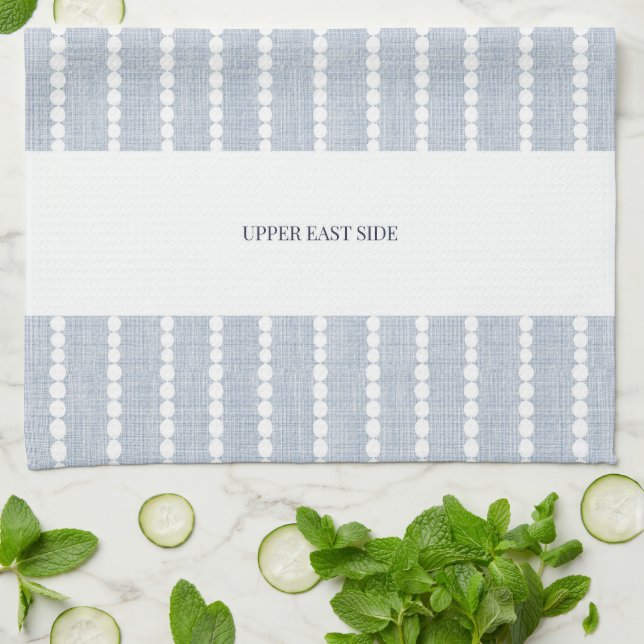 Upper East Side New York Preppy Kitchen Tea Towel Kökshandduk (Vikta)