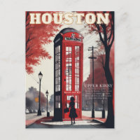 Upper Kirby, Houston, Texas vykort
