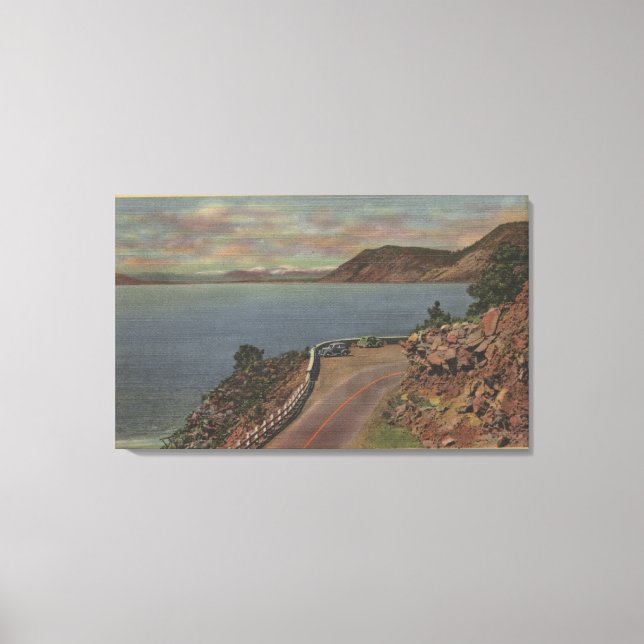 Upper Klamath Sjö, Oregon - Uppslagspunkt Canvastryck (Framsida)