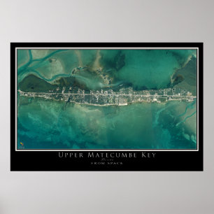 Upper Matecumbe Nyckel Florida Satellite Poster Ka