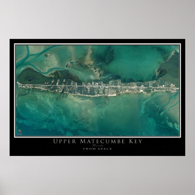 Upper Matecumbe Nyckel Florida Satellite Poster Ka (Framsidan)