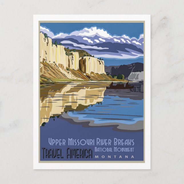 Upper Missouri River Breaks, nationalmonument Vykort (Framsida)