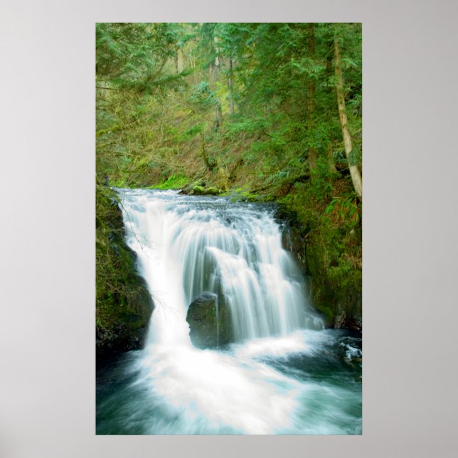 Upper Multnomah Falls Oregon Poster (Framsidan)