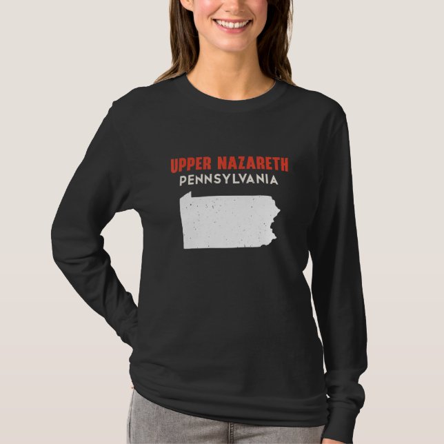 Upper Nazareth Pennsylvania USA State America Trav T Shirt (Framsida)