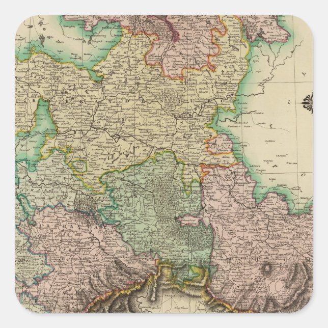 Upper Sachsen Fyrkantigt Klistermärke (Framsida)