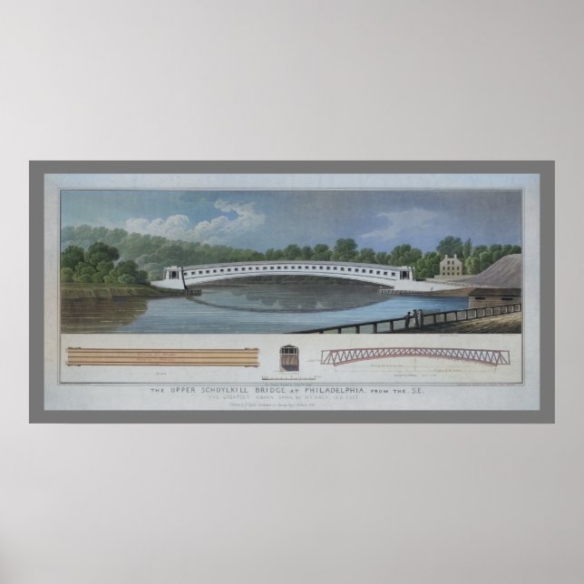 Upper Schuylkill Covered Bridge Philadelphia PA Poster (Framsidan)