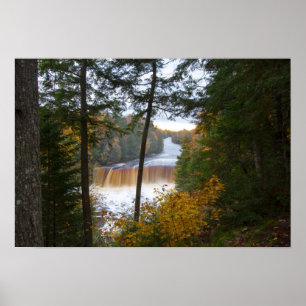 Upper Tahquamenon Falls, hösten, Michigan Poster