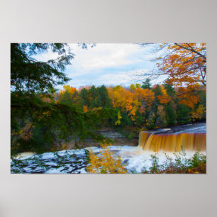 Upper Tahquamenon Falls, hösten, Michigan Poster