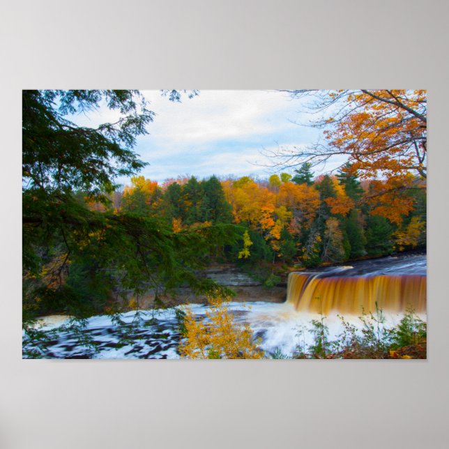 Upper Tahquamenon Falls, hösten, Michigan Poster (Framsidan)