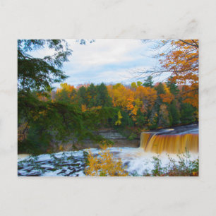 Upper Tahquamenon Falls, hösten, Michigan Vykort