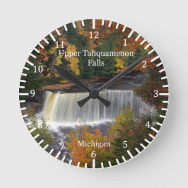 Upper Tahquamenon Falls-klocka Rund Klocka