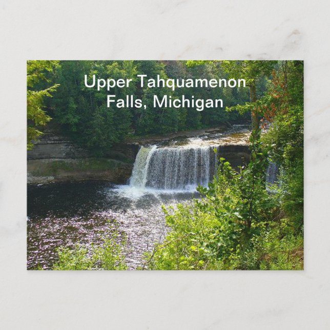 Upper Tahquamenon Falls, Michigan Vykort (Framsida)