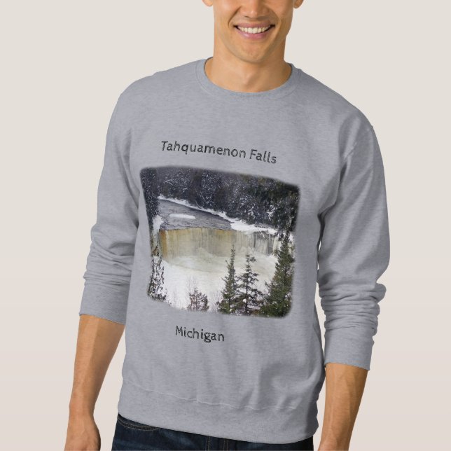 Upper Tahquamenon Falls winter shirt  Lång Ärmad Tröja (Framsida)