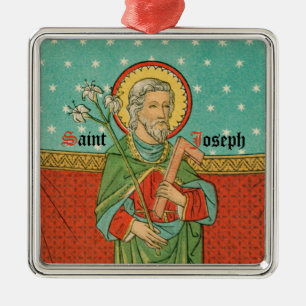 Upper Torso of St. Joseph (Detail; VVP 09) Ceramic Julgransprydnad Metall