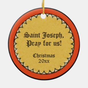 Upper Torso of St. Joseph (Detail; VVP 09) Julgransprydnad Keramik