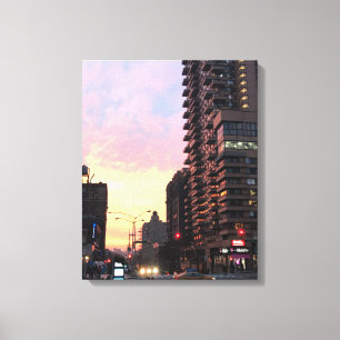 Upper Väster Side Sunset NYC New York Photo Art Canvastryck