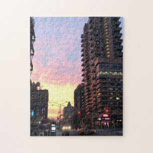 Upper Väster Side Sunset NYC New York Photo Puzzle Pussel