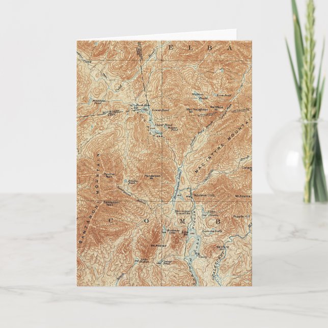 Upper Works, Tahawus Area, Adirondack High Peaks Kort (Framsida)