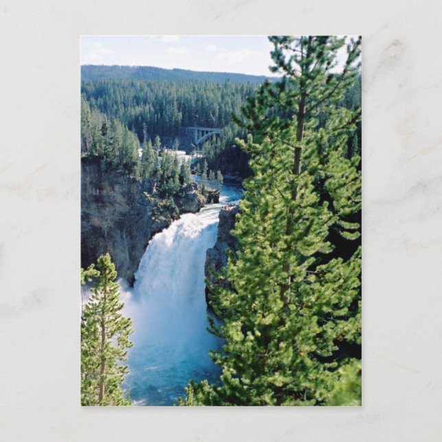 Upper Yellowstone Falls Vykort (Framsida)