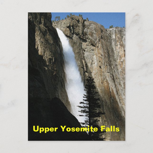 Upper Yosemite Falls i Kalifornien Vykort (Framsida)