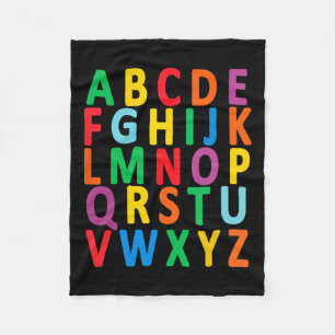 Uppercase Brev Alphabet Lär Abc Boy Girl Kids Fleecefilt