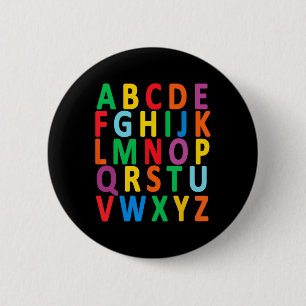 Uppercase Brev Alphabet Lär Abc Boy Girl Kids Knapp
