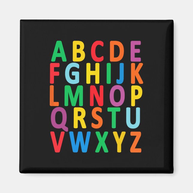 Uppercase Brev Alphabet Lär Abc Boy Girl Kids Magnet (Framsidan)