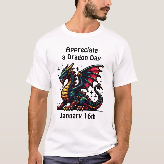 Uppfatta en Dragon Day Funny Helgdag Shirt T (Framsida)