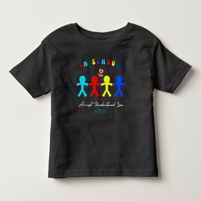 Uppfattat i skolan och kärlek Autism T Shirt (Framsida)