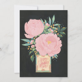 Uppfattat Peony Mors dag-kort Kort