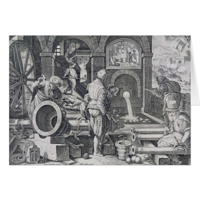 Uppfinningen av krut hälsningskort (Framsidan Horizontal)