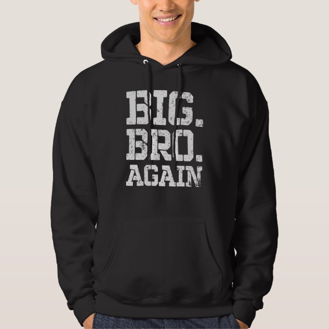 Uppflyttad till bror Söt syskon   Storebror igen 2 Hoodie (Framsida)
