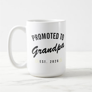 Uppflyttad till Farfar Est. 2026 Kaffemugg
