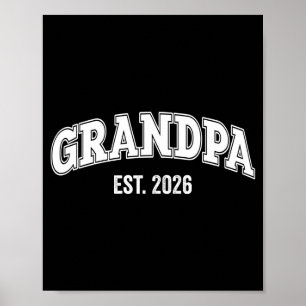 Uppflyttad till farfar Est 2026 Snart farfar Lo Poster