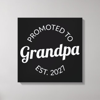Uppflyttad till farfar Est 2027 Nya pappa jag Canvastryck