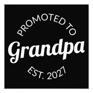 Uppflyttad till farfar Est 2027 Nya pappa jag Fototryck