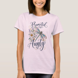 Uppflyttad till Faster Damskärpa Graviditetsannons T Shirt