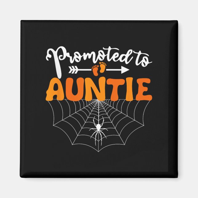 Uppflyttad till faster Halloween graviditetsannons Magnet (Framsidan)