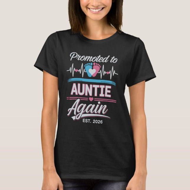 Uppflyttad till faster igen Est 2026 Graviditetsav T Shirt (Framsida)