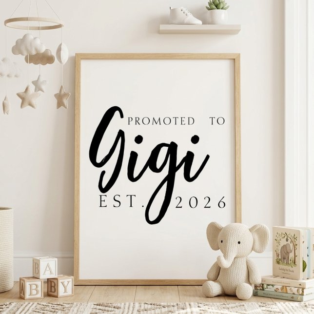 Uppflyttad till Gigi Minimal familjeväggkonst Poster (Skapare uppladdad)