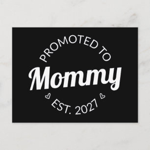 Uppflyttad till Mamma Est 2027 Ny Mamma Tillkännag Vykort