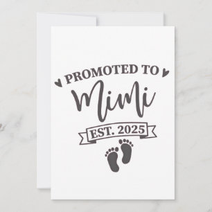 Uppflyttad till Mimi Est. 2025 Blivande mormor Julkort