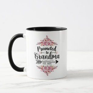 Uppflyttad till mormor 2025 graviditetsmeddelande mugg